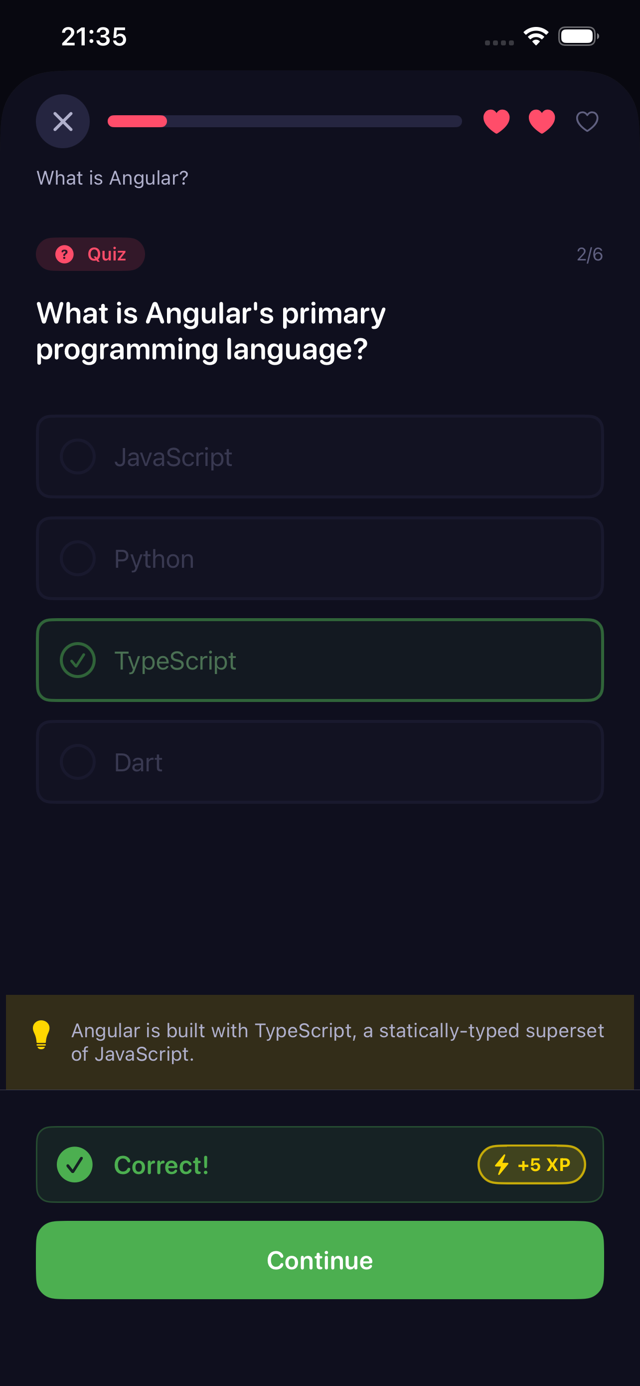 Daily Angular quiz