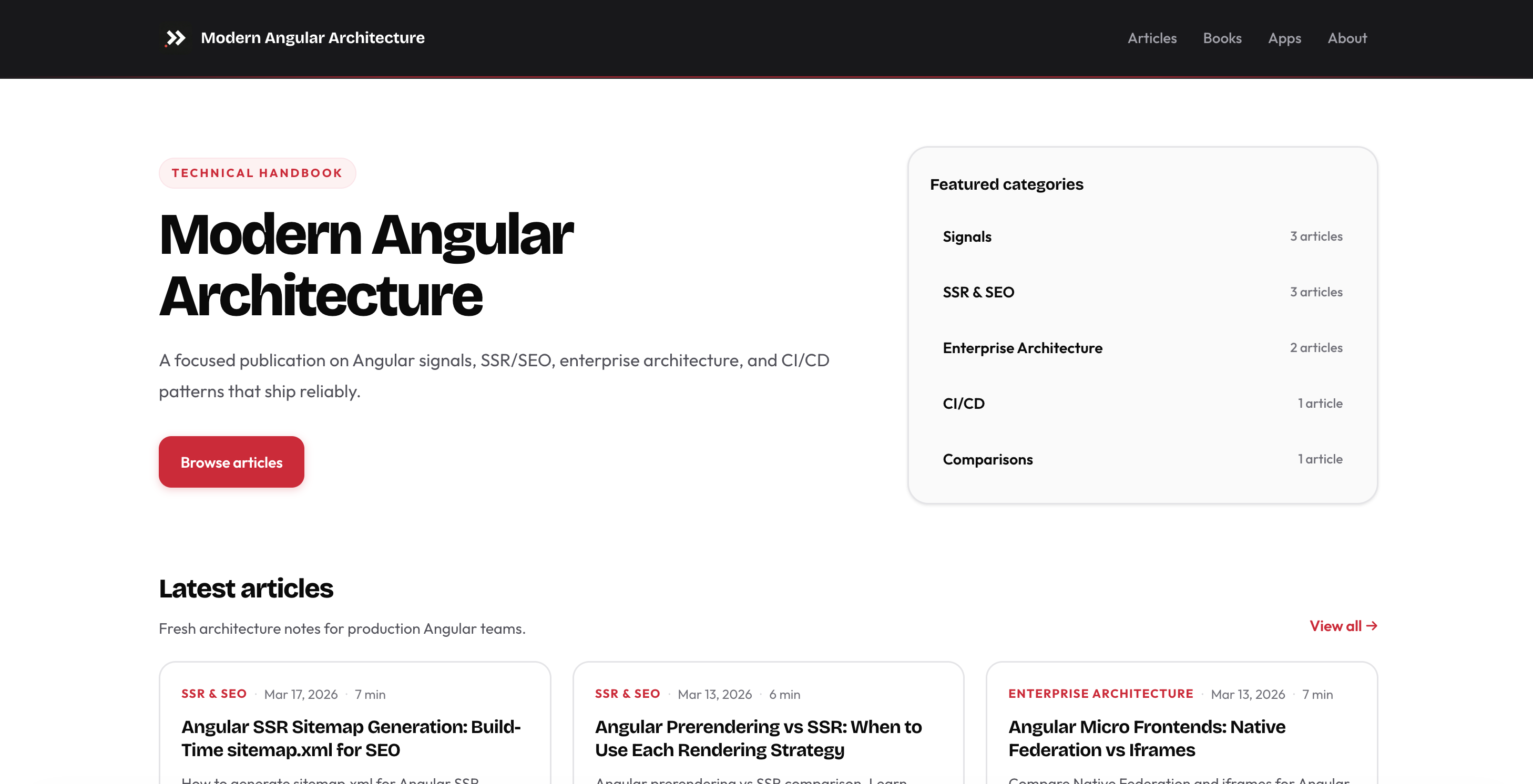 Modern Frontend Architecture website
